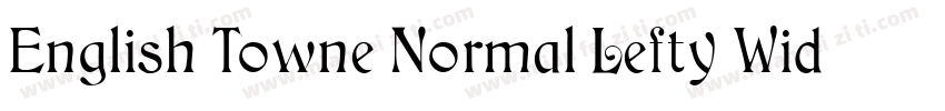 English Towne Normal Lefty Wide字体转换